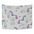 thumbnail image 2 of MYPOP Unicorns And Stars Tapestry Wall Hanging Decoration Home Decor Living Room Dorm 60 x 40 inches, 2 of 4