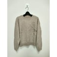 thumbnail image 4 of 1. Women's Embroidered Floral V-Neck Sweater Long Sleeve Oversized Knit Top Lace Trim, 4 of 9