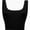 Black, variant on Women's Square Neck Crop Top Basic Sleeveless Fitted Tank Top Casual Cami