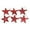 Red, variant on Kmonabie 7CM Christmas Five Pointed Star Ornaments, PVC Glitter Baubles with 6 Pieces Per Box, Holiday Tree Decor for Home Party Wedding Centerpieces, Silver