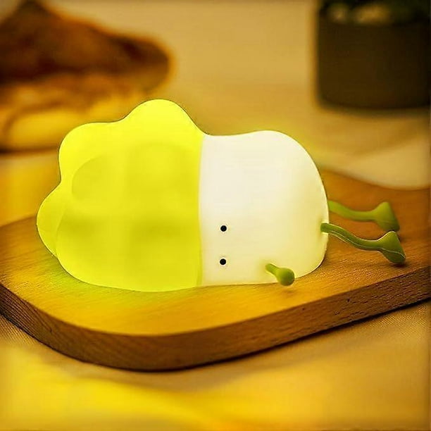 Lying Cabbage Night Light, Cute Night Light for Teenage Girls, Silicone Cabbage Lamp for Kids Bedroom, Squishy Dimmable night light with Rechargeable