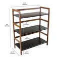 thumbnail image 6 of Eccostyle 3-Tier Bamboo Frame Stackable Bookshelf - Caramel & Black, 6 of 7