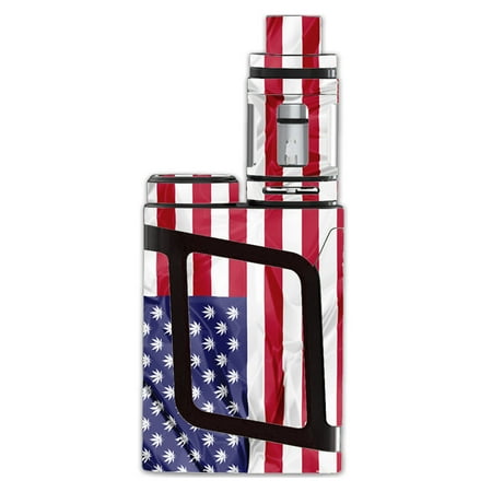 Star Leaf - Skin Decal For Smok Al85 Alien Baby Kit Vape / American Flag Pot Leaf Stars Marijuana