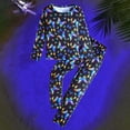 thumbnail image 2 of Gubotare Kids Pajama Set Glow in The Dark - Boys & Girls 3D Fluorescent Print PJs, Soft Long Sleeve Nightwear with Glowing Patterns, Matching 2-Piece Sleepwear Size 3T 4T (Dark Blue,3-4 Years), 2 of 7
