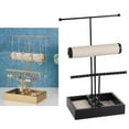 thumbnail image 1 of Jewelry Display Stand Ear Hanging Box Accessories Modern Display Tree Desktop Storage Design Bracelet Base Organizer Holder Black, 1 of 8