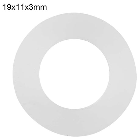 10Pcs Practical Useful Sealing Faucet Pipe Soft Pad White Rubber O-Ring Sealing Washers Assortment Kit Flat Washers Silicone Gaskets 19X11X3MM