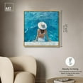 thumbnail image 5 of Poolside Couture Canvas Modern Beach Art by Art Remedy, Gold Frame, 30" x 30", 5 of 7