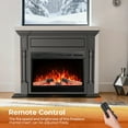 thumbnail image 2 of WAA 55" Black Electric Fireplace TV Stand Adjustable Flame,Remote Control,8H Timer & 750W/1500W Heating, 2 of 7