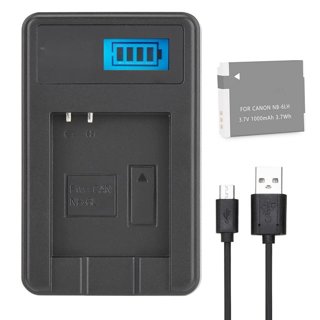 Cargador de batería de una sola ranura para NL, NB-6L Cargador de batería USB de una sola ranura para NL Cargador de batería con pantalla LCD Características líderes en su clase