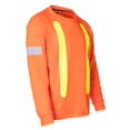 thumbnail image 1 of Forcefield Retro Safety Cotton Long Sleeve Tee With Reflective Arm Striping, 1 of 8