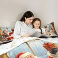 thumbnail image 5 of Manfei Merry Christmas King Size Comforter Sets,Cartoon Santa Claus Bedding Comforter Set,Xmas Gift Snowmen Bedding Set For Girls,Ultra Soft Home Decor Reversible,3pcs, 5 of 8