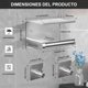 thumbnail image 2 of Portarrollos De Papel para Baño, Soporte Papel Higiénico Acero Inoxidable, con Soporte para Teléfono Móvil, Dos Ganchos para Toallas, Sin Agujeros Perforados, 2 of 4