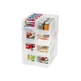 thumbnail image 2 of IRIS USA 8 Pack Large Storage Basket, Stackable Open Front Organizer Bin for Pantry, Clear, 2 of 5