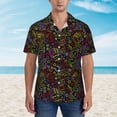 thumbnail image 2 of Pofeuu Casino Icons Print Hawaiian Shirt for Men Sleeves Casual Button Down Summer Beach Dress Shirts T-Shirts,Medium, 2 of 7