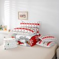 thumbnail image 6 of Manfei Red-Green Buffalo Plaid Christmas 7-Piece Twin Bedding,Winter Holiday Bedding Comforter Set,Xmas Reversible, 6 of 7