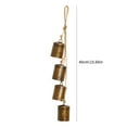 thumbnail image 5 of Christmas Bell Decoration, Set Of 3 Christmas Bell Brass Cow Shabby Style Rustic Metal Hanging Giant Cow Bells Decor Gold, 5 of 7