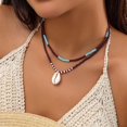 thumbnail image 2 of HAHDAXIA Collier Coquillage pour Femmes Été Collier Surfeur Collier Ras du Cou Superposé Collier Tortue Boho Pendentif Étoile de Mer Cadeaux, 2 of 6