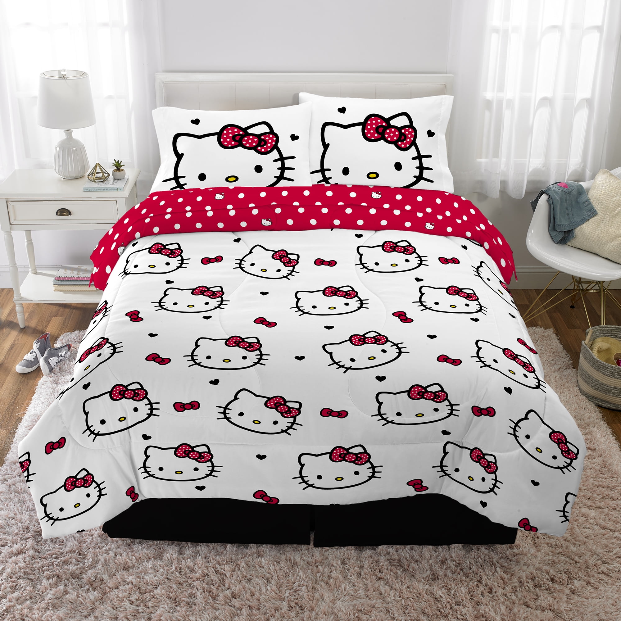 Hello kitty sale queen bed set