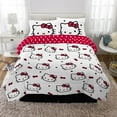 Hello Kitty Kids Full Bed in a Bag, Comforter Sheet Set and Bonus Tote