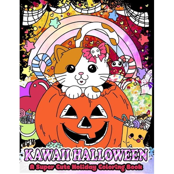Kawaii, Manga and Anime Coloring Books f Kawaii Halloween: A Super Cute Holiday Coloring Book, Book 5, (Paperback)
