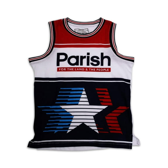Parish Nation 100% Cotton Boys Tank Top Shirt Engineer All American 2 Print