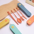 thumbnail image 5 of Clearance Tableware under $6 4pcs Creative Wheat Tableware Set Light And Friendly Reusable Chopsticks Spoon And Fork Children's And Adult Set Household Travel Portable, 5 of 9