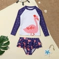 thumbnail image 6 of URMAGIC URMAIC kid Girls Long Sleeve Rash Guard with Bikini Bottoms Two Pieces Swimsuit,Duck,2-7Y, 6 of 6