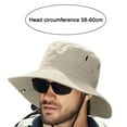 thumbnail image 6 of NUZYZ Men Summer Sun Hat Windproof Strap Wide Brim Anti UV Sun Foldable Portable Gardening Fishing Travel Cap Outdoor Fisherman Hat, 6 of 8