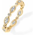 thumbnail image 1 of 14K Gold Plated Cubic Zirconia Stackable Ring | Marquise Eternity Band For Women | Plated Gold Stacking Ring High quality, 1 of 5
