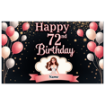 thumbnail image 2 of Festive Banner Happy 72nd Birthday Balloon Celebration Elegant Design for Birthday Party Celebration Photography Backdrop, 2 of 7