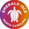 thumbnail image 1 of R and R Imports Emerald Isle North Carolina 4 Inch Round Decal Sticker, 1 of 2