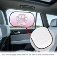 thumbnail image 4 of Yuyamidu Dog Paw Car Side Window Sunshade Cherry Blossom Auto Vehicle Sunshades 2 Pcs Pink Car Rear Window Sun Visor Protector Block UV Rays Sun Protection Window Covers, 4 of 7