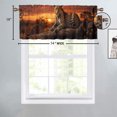 thumbnail image 4 of Leopard Printed Window Curtains Valances Safari Cheetah Wild Animal Jungle Sunset Window Valance for Living Room Bedroom, Kitchen Valance Rod Pocket Window Curtain 54 by 18 in, 1 Panel, 4 of 6