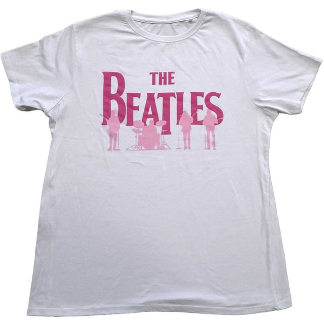 The Beatles - Camiseta Silueta para Adultos Unisex (Blanco)