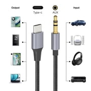 Type C to 3.5mm Cable Cord Wire for Car Headphones Tablets Phones USB C Converters Adapters Line