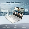 thumbnail image 5 of HP 14" Ultra Thin Laptop, Intel Quad-Core Processor,16GB RAM, 256GB (128GB eMMC+128GB SD Card), Windows 11 Home, 1 Year Microsoft Office 365, Lightweight Notebook for Work or School, Gift Set(Silver), 5 of 8