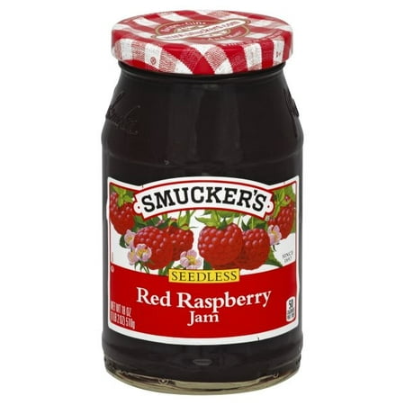 (2 Pack) Smucker's Seedless Red Raspberry Jam, (Best Red Pepper Jelly Recipe)