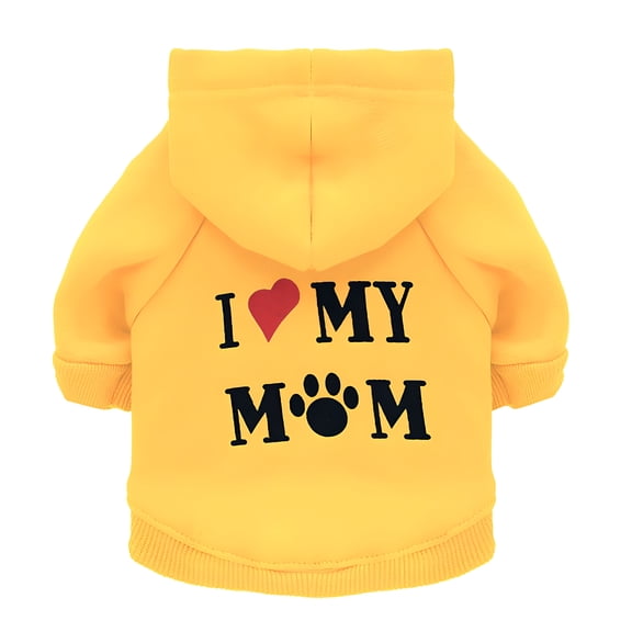 GASTROPOD Pet Dog Hoodies Dog Clothes for Small Dogs Vest Chihuahua Clothes Warm Coat Jacket Autumn Puppy Outfits Cats Dogs Clothing - Yellow - M