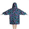 thumbnail image 2 of Dog Bones Blanket Hoodies for Kids 6-13YR Oversize Wearable Blanket Hoodies for Boys Girls Teens, 2 of 7