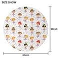 thumbnail image 6 of Ballet Princess Girls Pattern Round Tablecloth 60"x60",Wrinkle Wipeable Table Cloth for Kitchen Dining Room Picnic Patio Party, 6 of 6