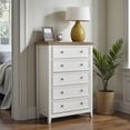 thumbnail image 2 of Tcbosik 5-Drawer Dresser for Bedroom, Chest of Drawers, Storage Organizer for Living Room, Hallway, Entryway, Beige, 2 of 11