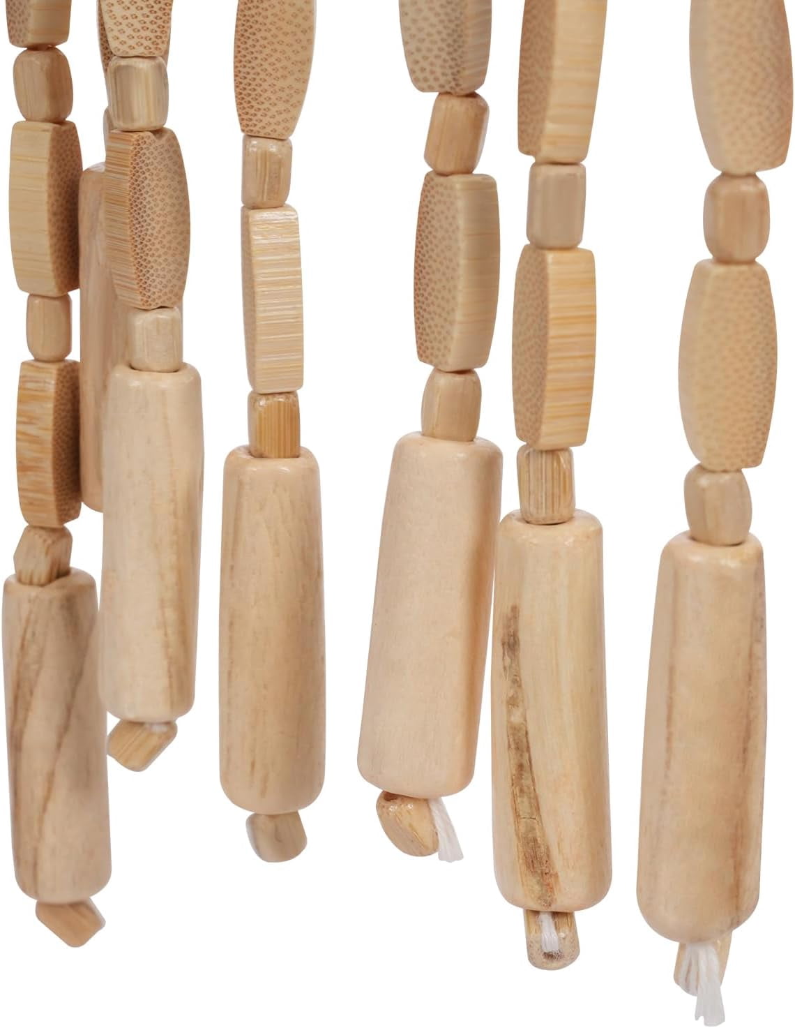 52 String Bamboo Wood Beaded Curtain Bamboo Wooden Doorway Curtain 78.7 * 35.4in Door Curtain for Doorway Closets Bamboo Door Beads Hanging Decoration