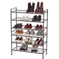 thumbnail image 3 of 3-tier Stackable Mesh Shoe Rack Bronze Mesh Panel, 3 of 7