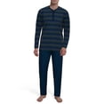 thumbnail image 4 of TOM TAILOR Pijama para hombre, con botones, largo, bajo abierto, algodón Azul oscuro/Verde XXL (XX-Large), 4 of 4