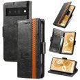 thumbnail image 1 of Case for Google Pixel 6 5G Cover Leather Wallet Folio Case Book Design Flip Magnetic Closure - Black, 1 of 5