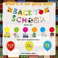 thumbnail image 3 of ZEYGC Back To School Decorations with Banner, Paper Spiral Hanging Cards and Latex Balloons, Kindergarten Daycare Party Supply, 31pcs, 3 of 7
