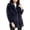 Navy, variant on Apparis Womens Eloise Notch Collar Dress Faux Fur Coat Brown XL