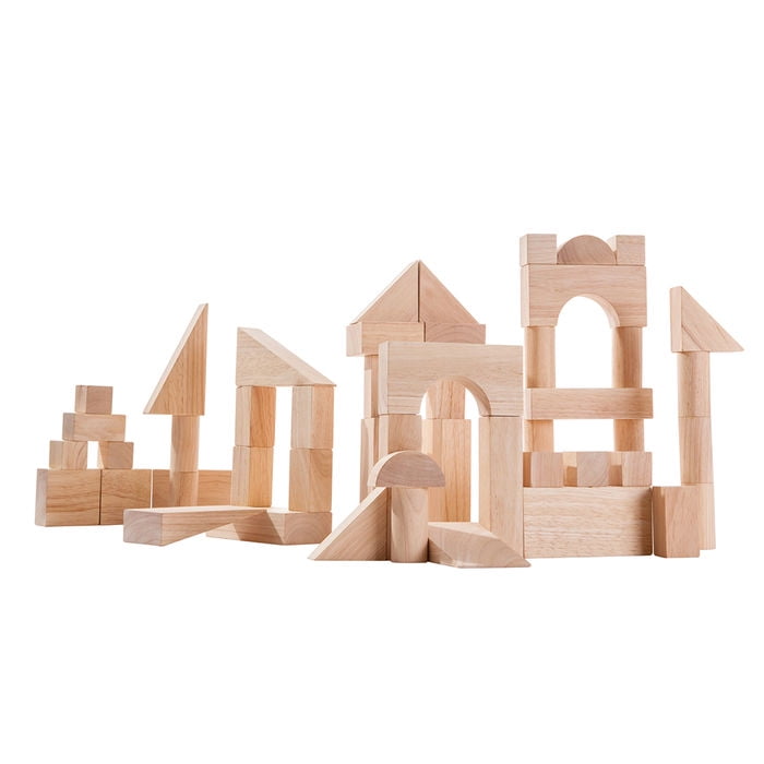 Recycled Natural Wood Stacking Blocks in 11 Different Shapes Set of