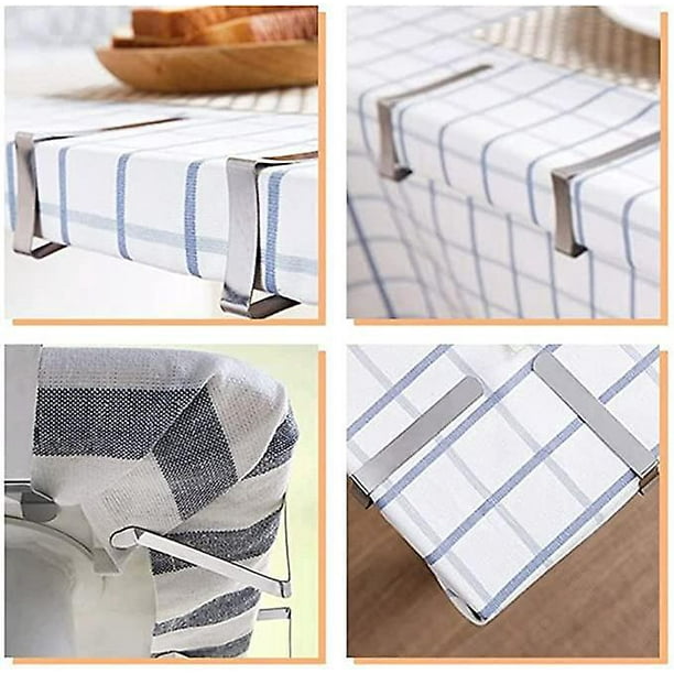 12 Pièces)Pince Nappe Inoxydable,Pinces Pour Nappe De Table, Pince