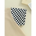 thumbnail image 6 of Suealasg Toddler Boy Summer Clothes Set 6M 1T 2T 3T Short Sleeve Checkerboard Print T-shirt Tops and Shorts 2Pcs Beach Causal Clothing for Baby Boy, 6 of 9